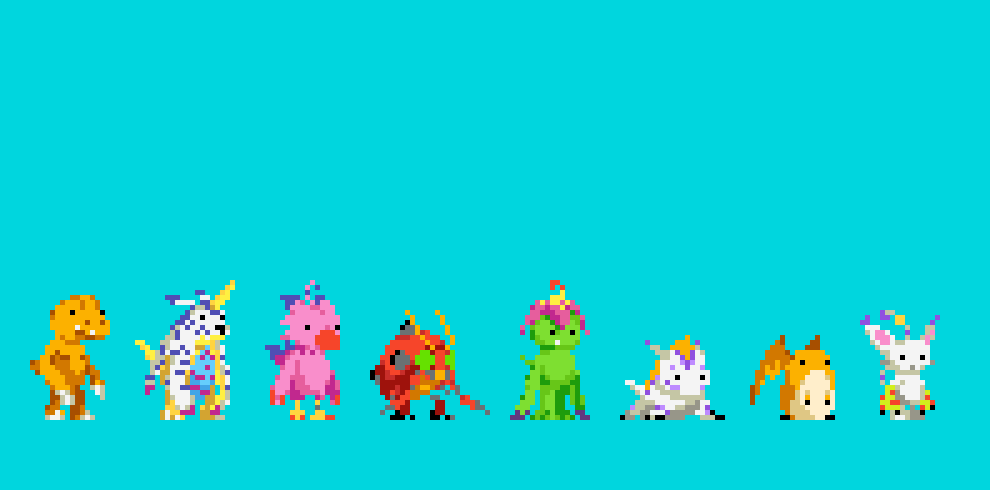 Digimon Season 1 pixel art